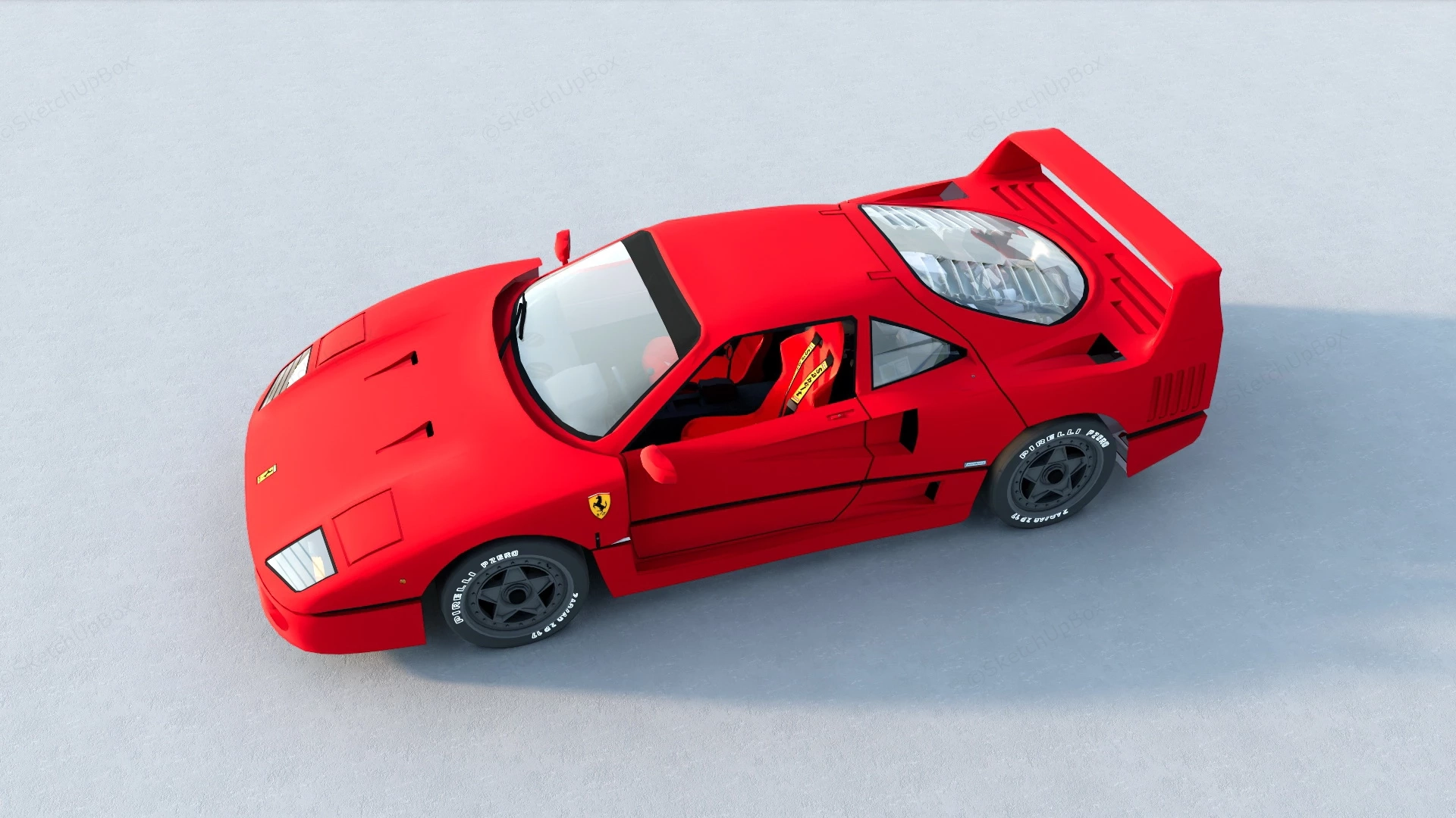 Ferrari F40 sketchup model preview - SketchupBox