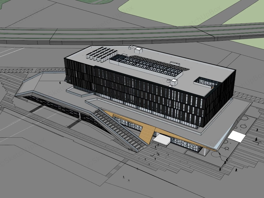 City Archives Building sketchup model preview - SketchupBox