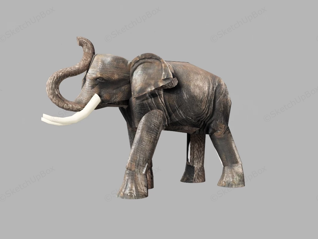 Bronze Elephant Sculpture sketchup model preview - SketchupBox
