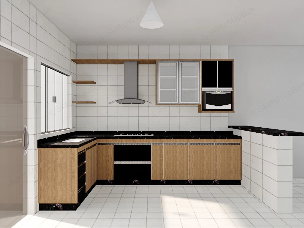 Small House Kitchen sketchup model preview - SketchupBox