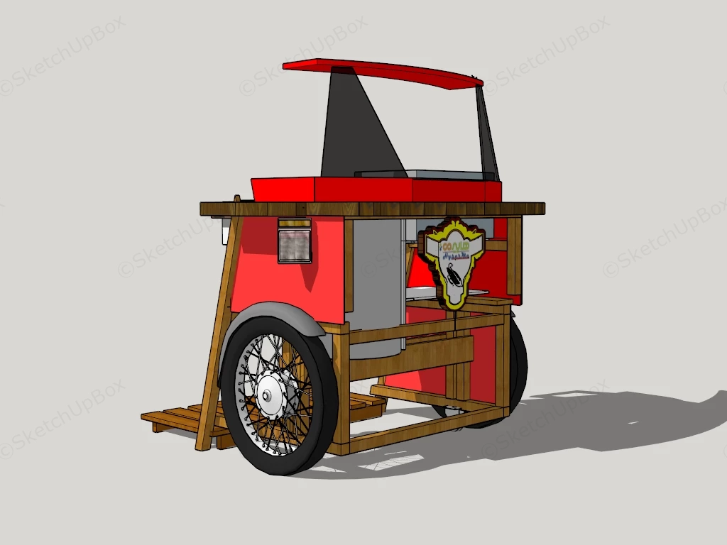 Small Food Cart sketchup model preview - SketchupBox