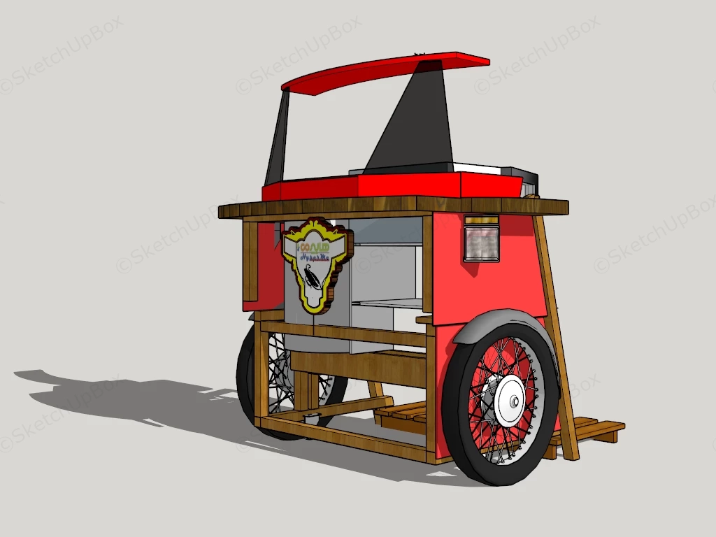 Small Food Cart sketchup model preview - SketchupBox