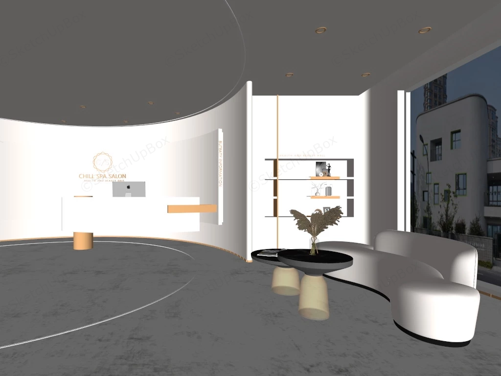 Beauty Salon Reception Desk sketchup model preview - SketchupBox