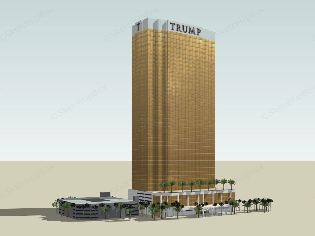 Donald Trump Hotel sketchup model preview - SketchupBox