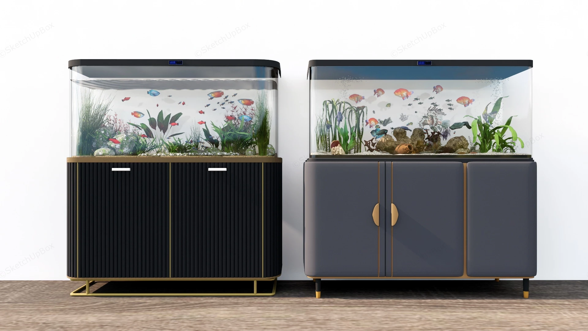 2 Fish Tank With Stand sketchup model preview - SketchupBox