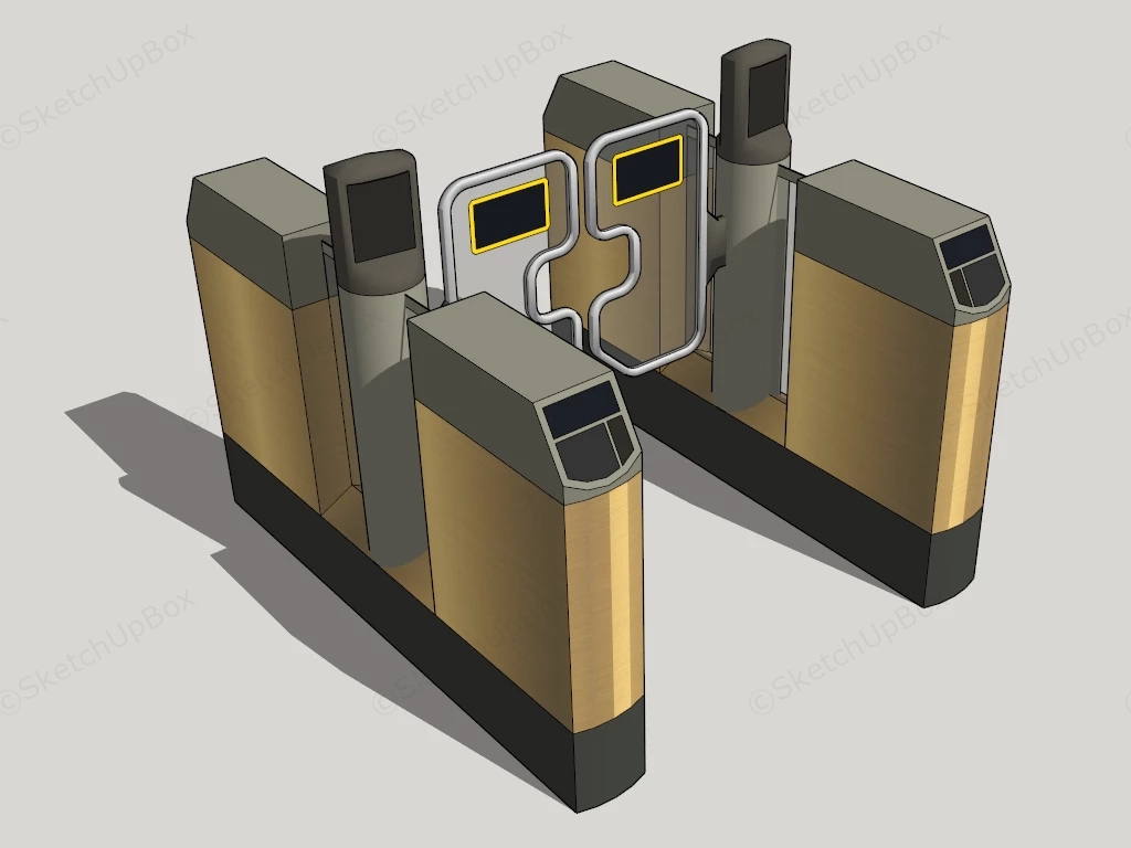Subway Turnstile sketchup model preview - SketchupBox