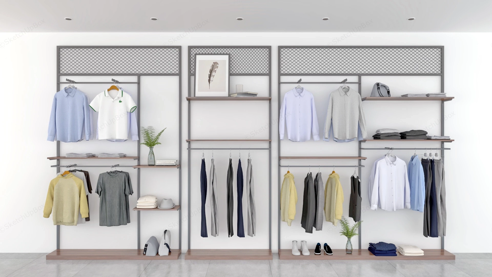 Clothing Store Display Fixtures sketchup model preview - SketchupBox