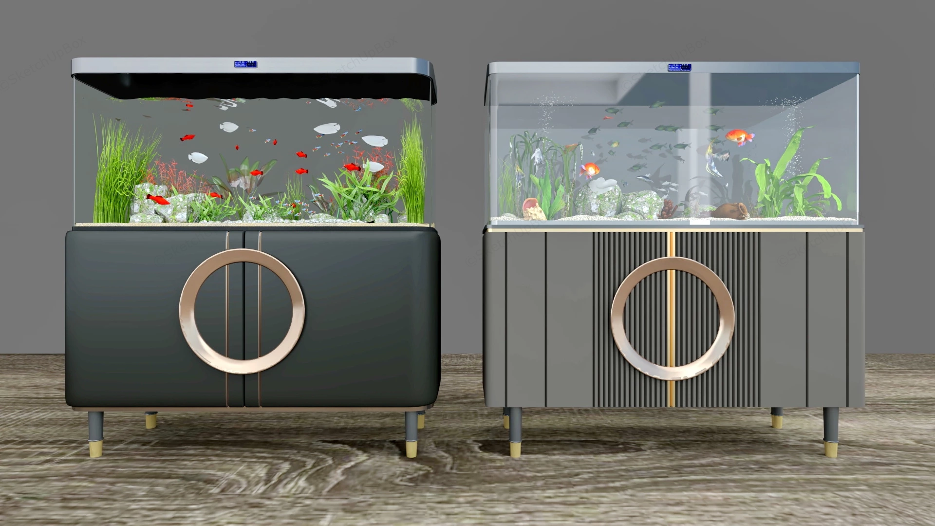 Tropical Fish Tanks sketchup model preview - SketchupBox