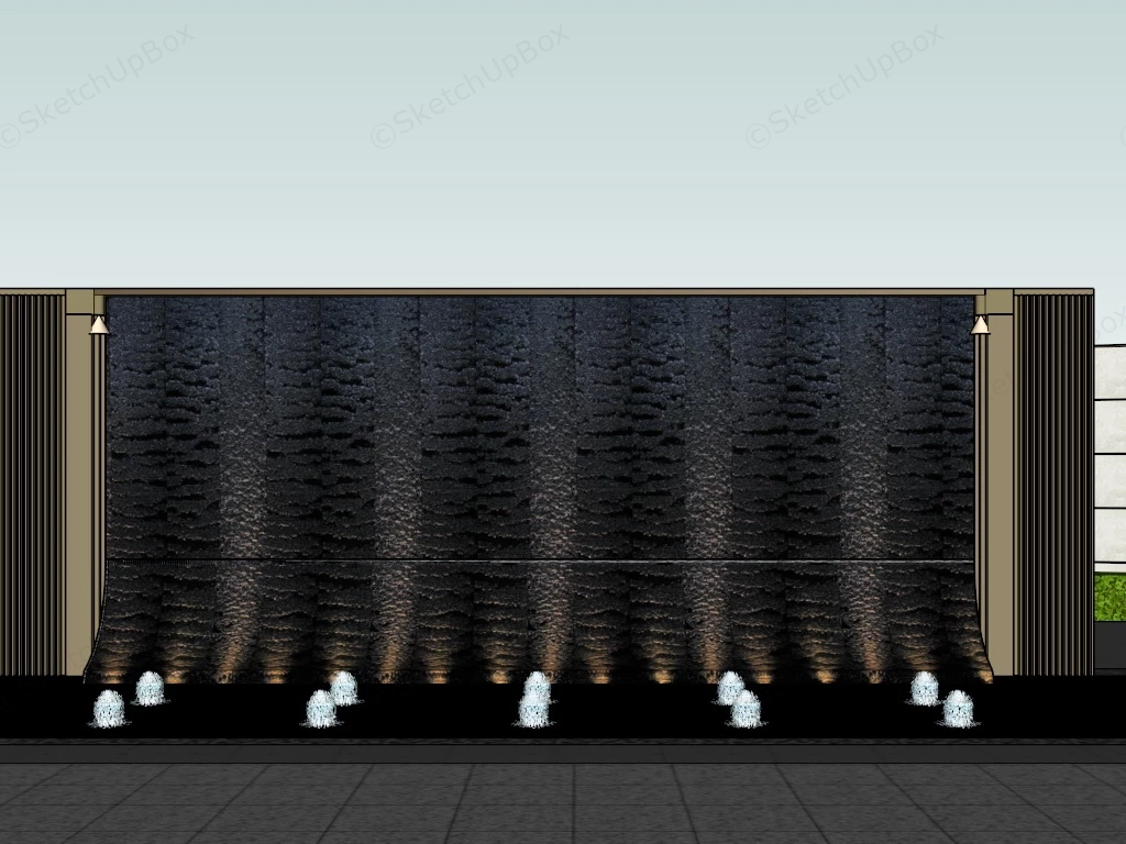 Water Curtain Wall sketchup model preview - SketchupBox