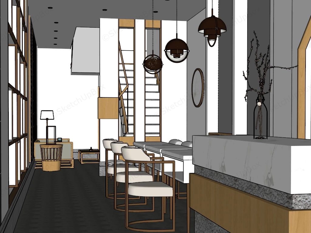 Nail Salon Shop Design sketchup model preview - SketchupBox