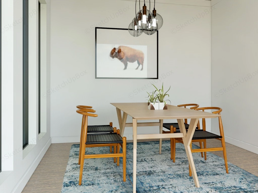 Small Dining Room Idea sketchup model preview - SketchupBox