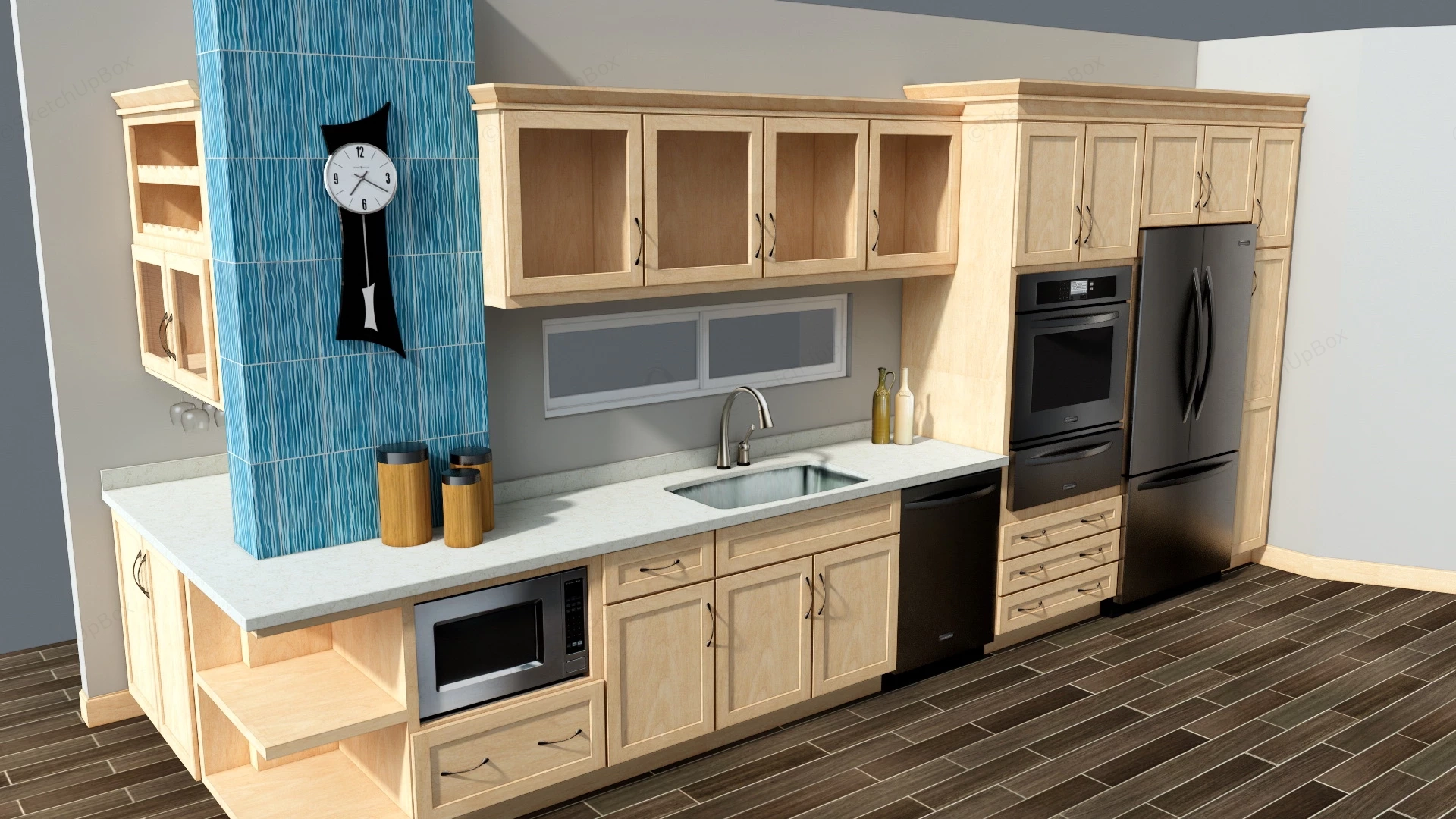 Beautiful Cream Kitchen Cabinets sketchup model preview - SketchupBox