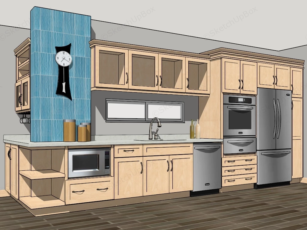 Beautiful Cream Kitchen Cabinets sketchup model preview - SketchupBox