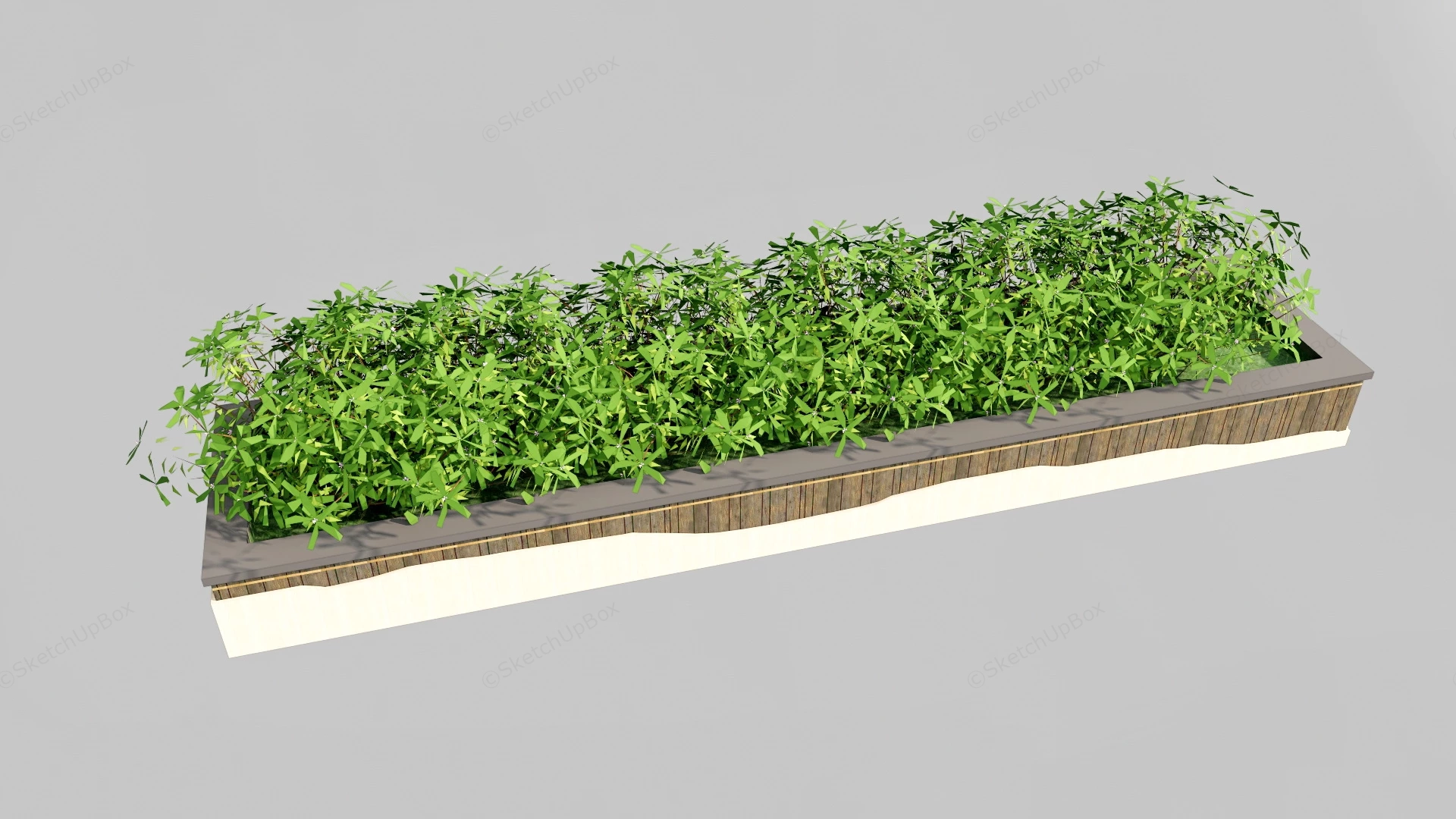 Raised Garden Bed sketchup model preview - SketchupBox