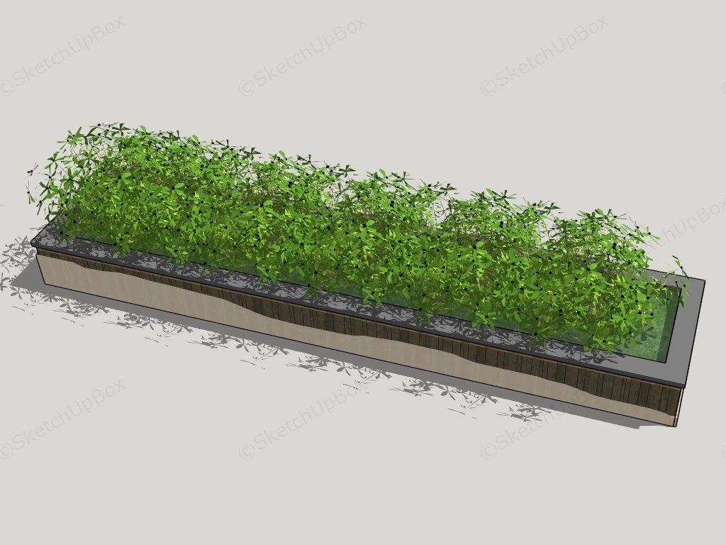 Raised Garden Bed sketchup model preview - SketchupBox