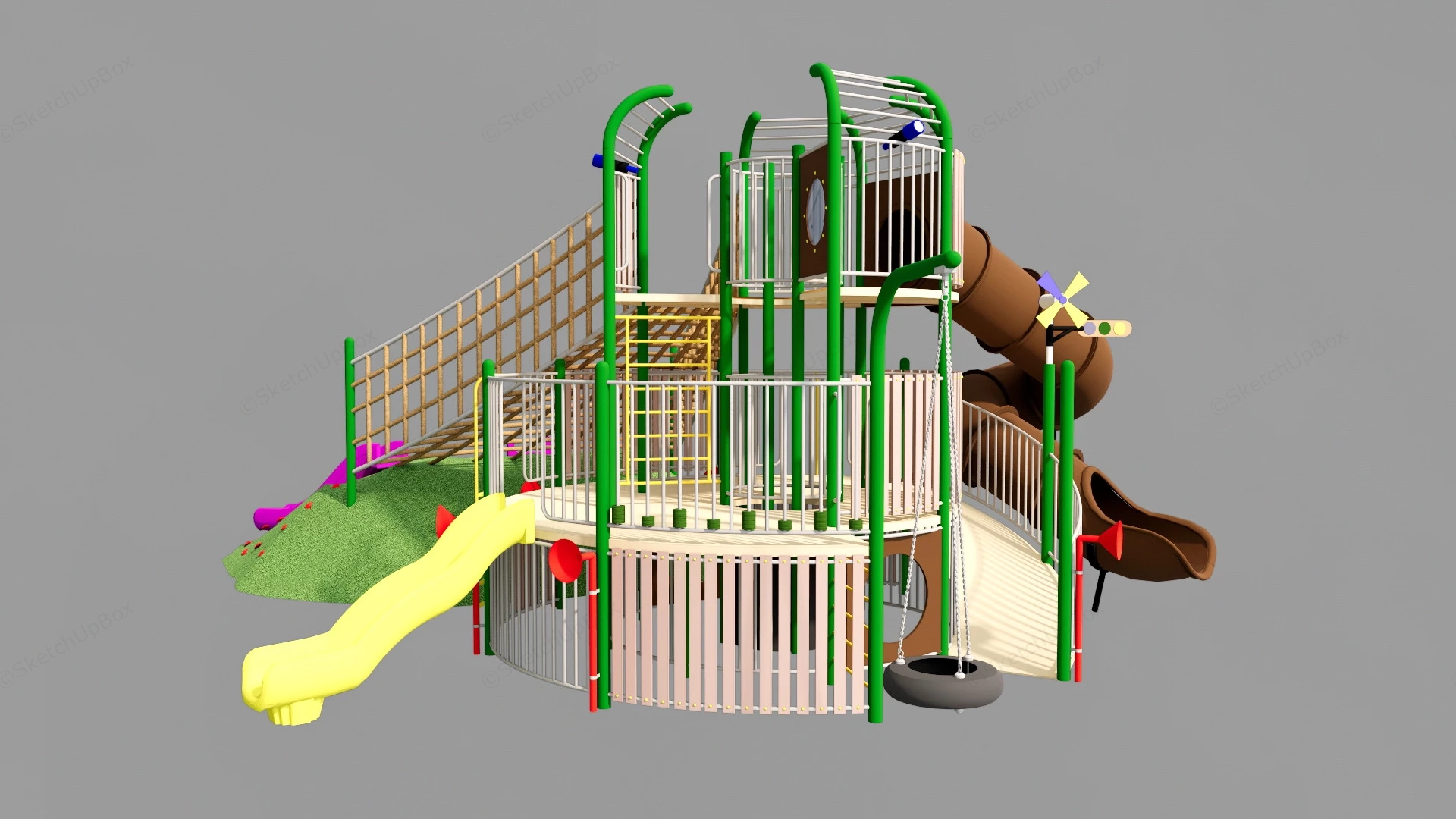 Outdoor Daycare Playset sketchup model preview - SketchupBox