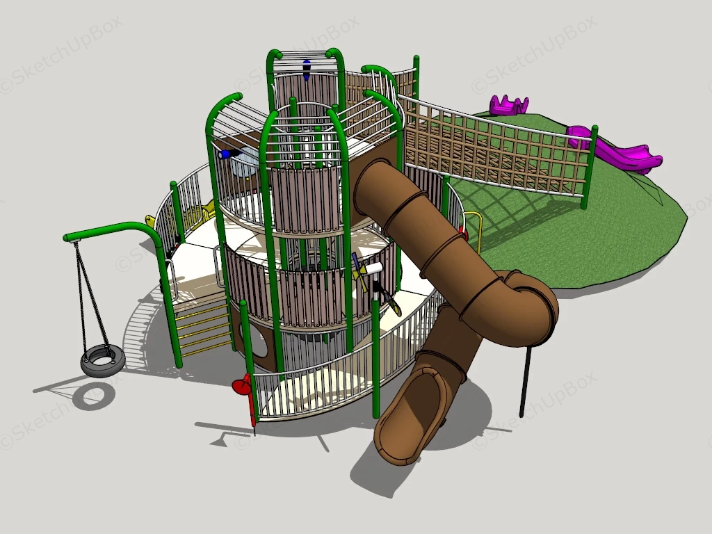 Outdoor Daycare Playset sketchup model preview - SketchupBox