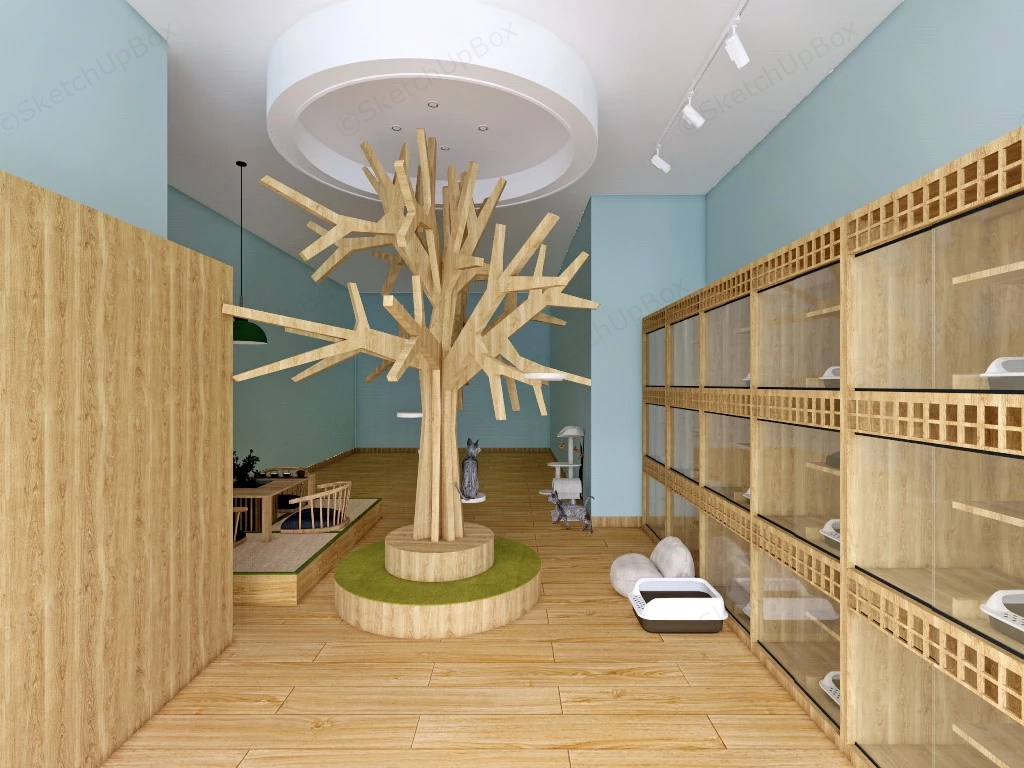 Cat Pet Hotel sketchup model preview - SketchupBox