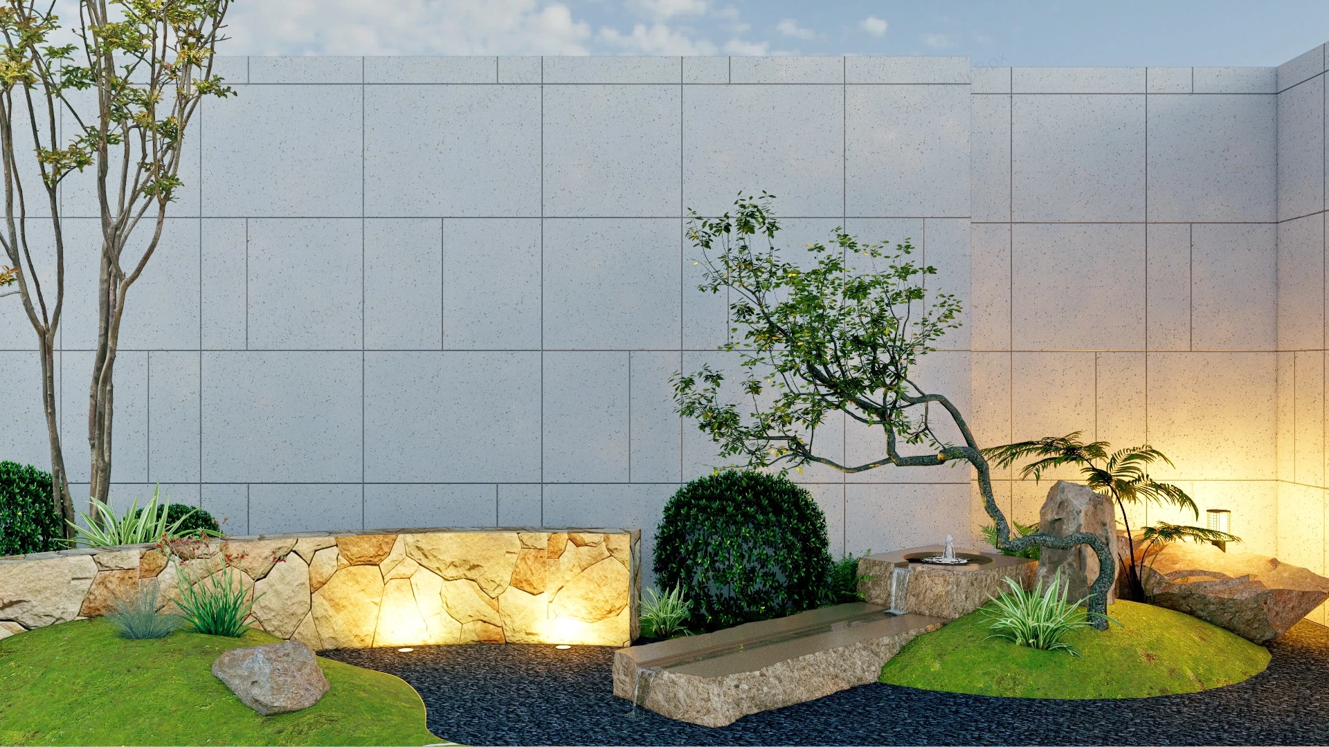 Small Japanese Garden Idea sketchup model preview - SketchupBox