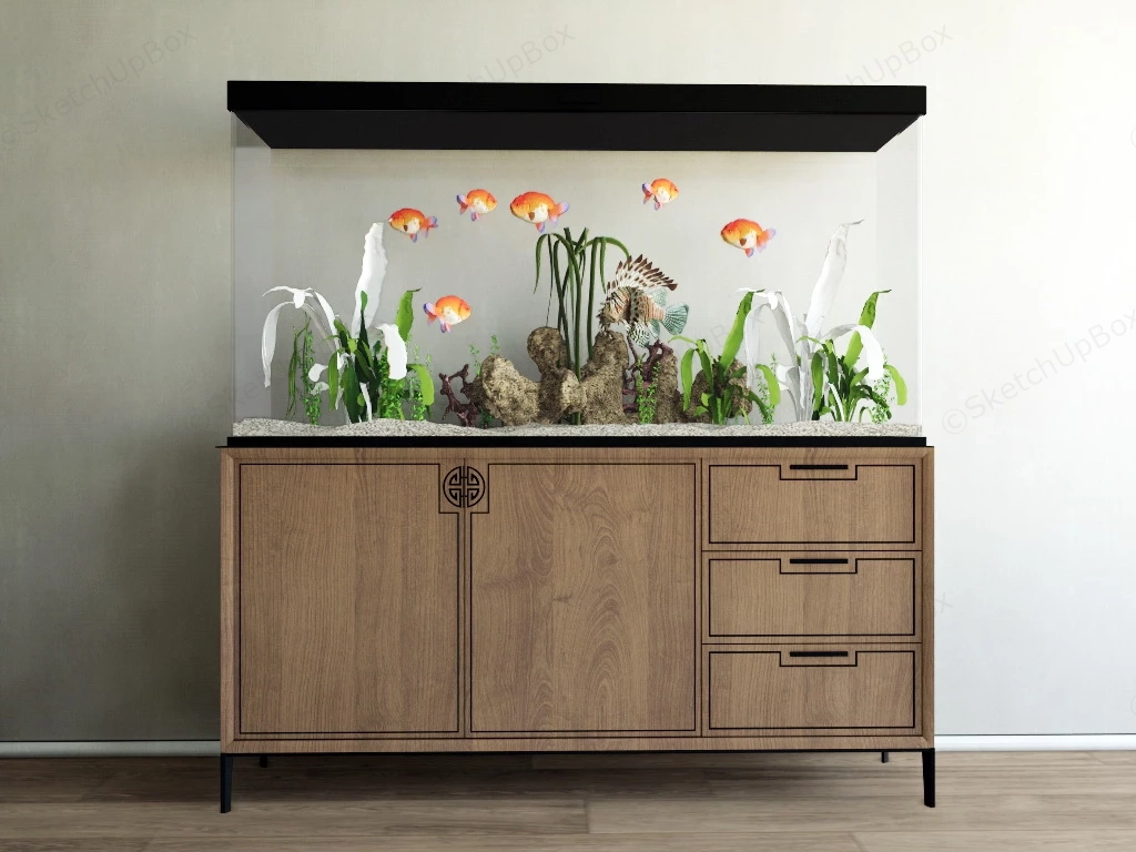 Goldfish Tank With Stand sketchup model preview - SketchupBox