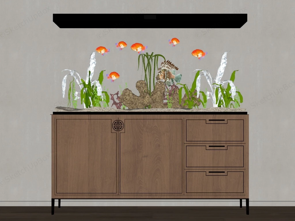 Goldfish Tank With Stand sketchup model preview - SketchupBox