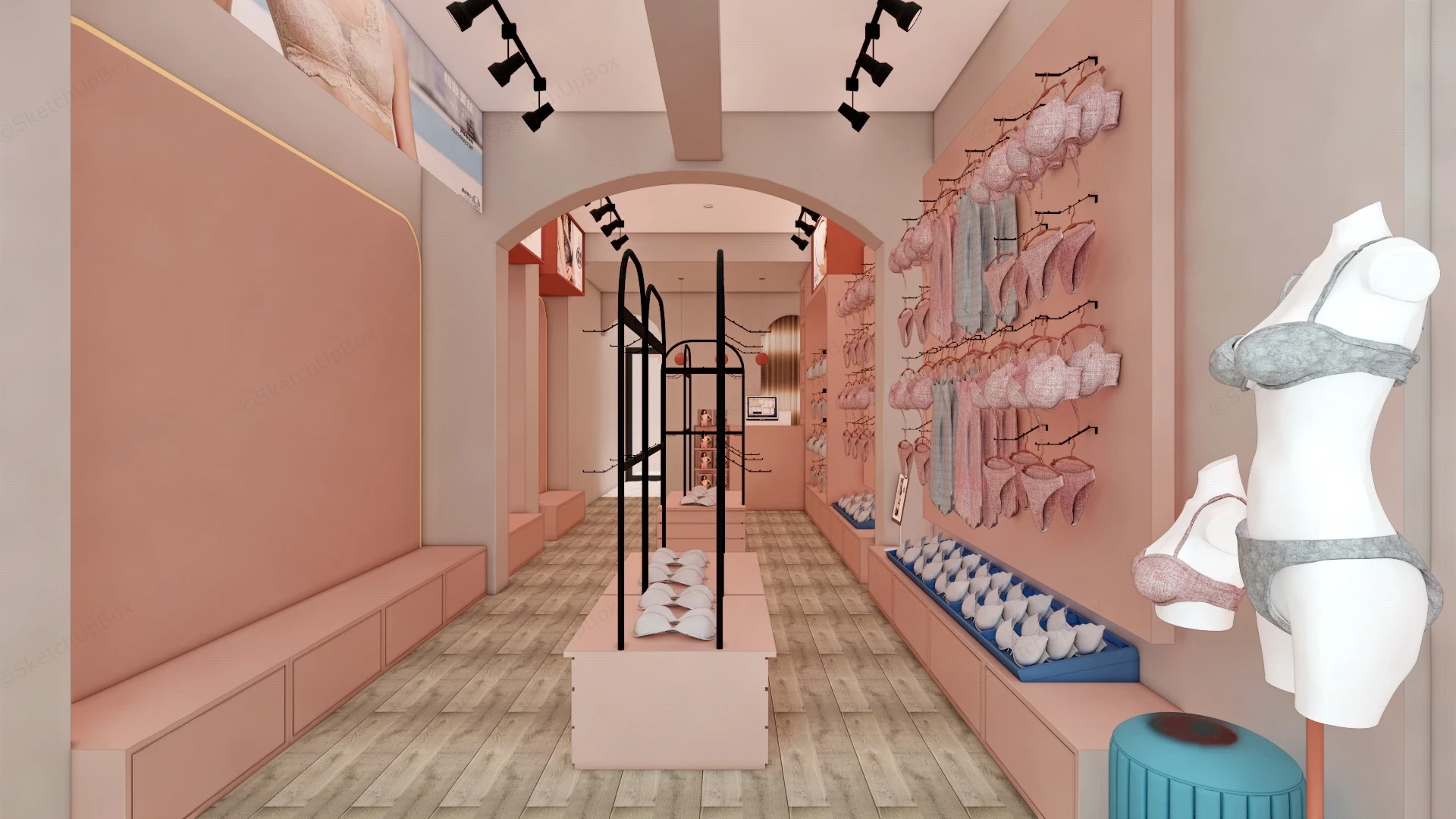Women Fashion Underwear Store sketchup model preview - SketchupBox