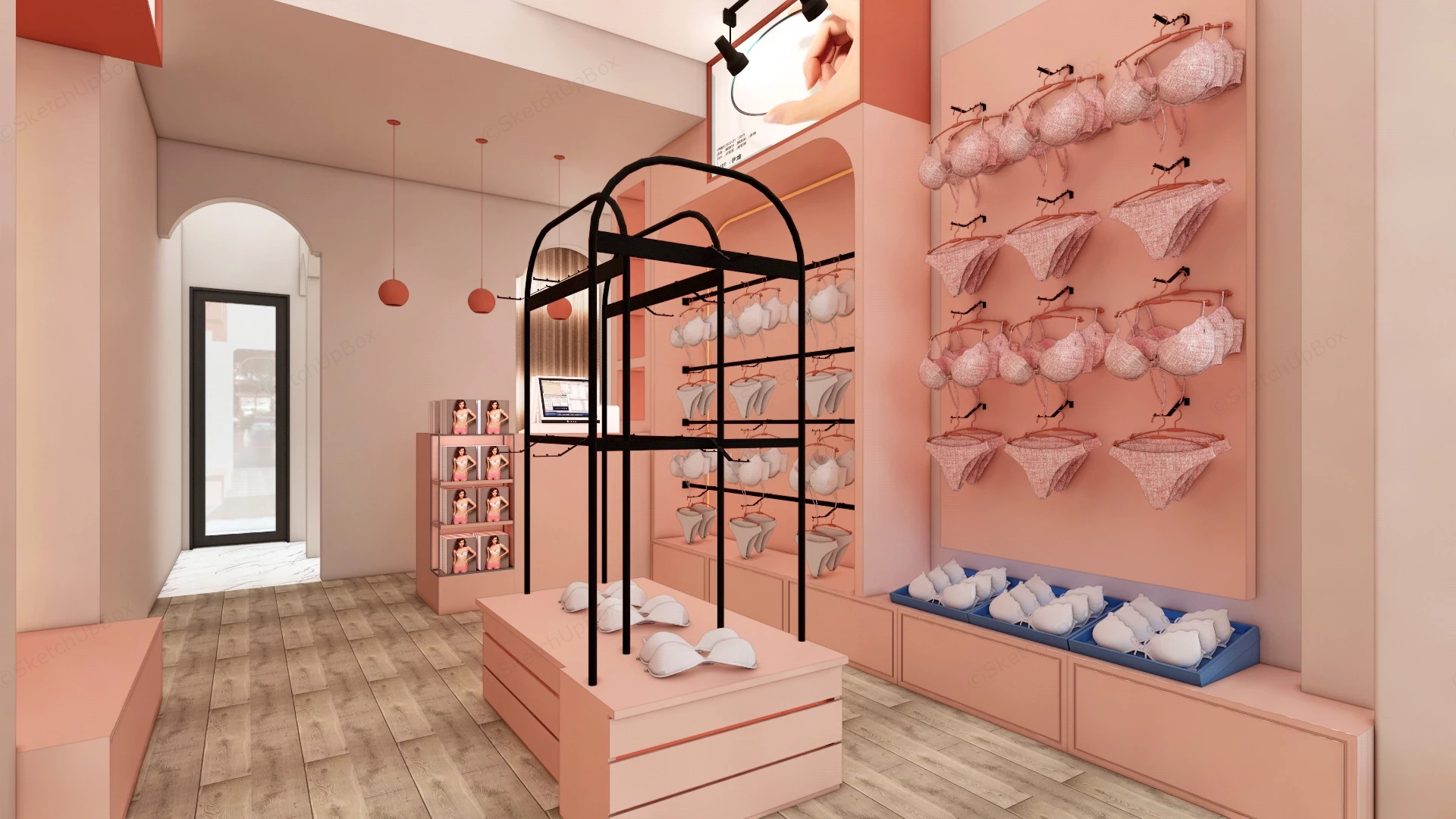 Women Fashion Underwear Store sketchup model preview - SketchupBox