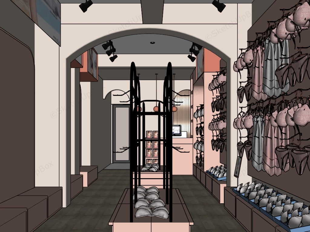 Women Fashion Underwear Store sketchup model preview - SketchupBox