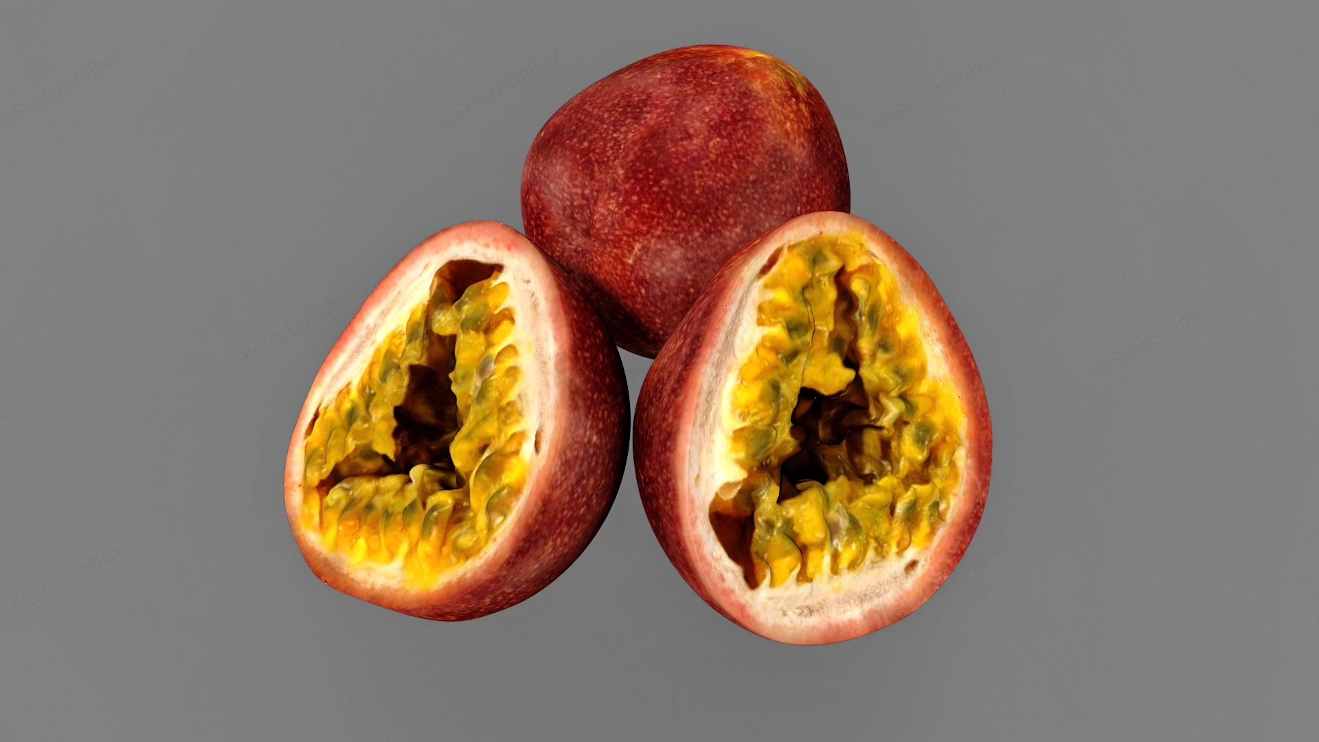 Fresh Passion Fruit sketchup model preview - SketchupBox