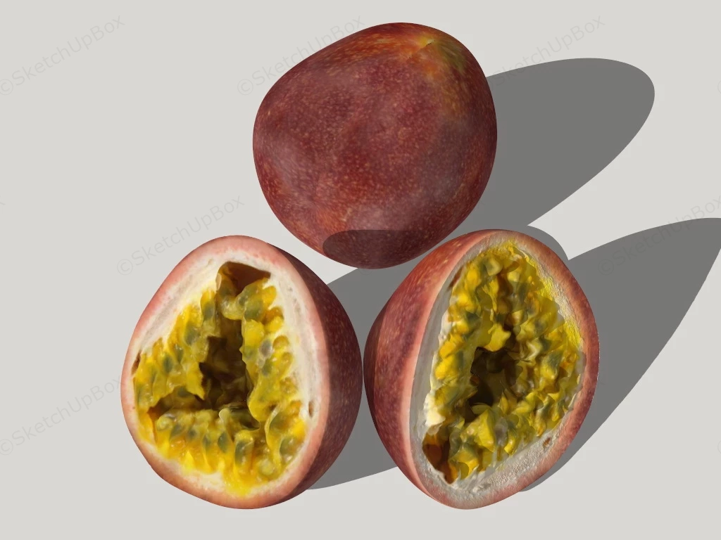 Fresh Passion Fruit sketchup model preview - SketchupBox