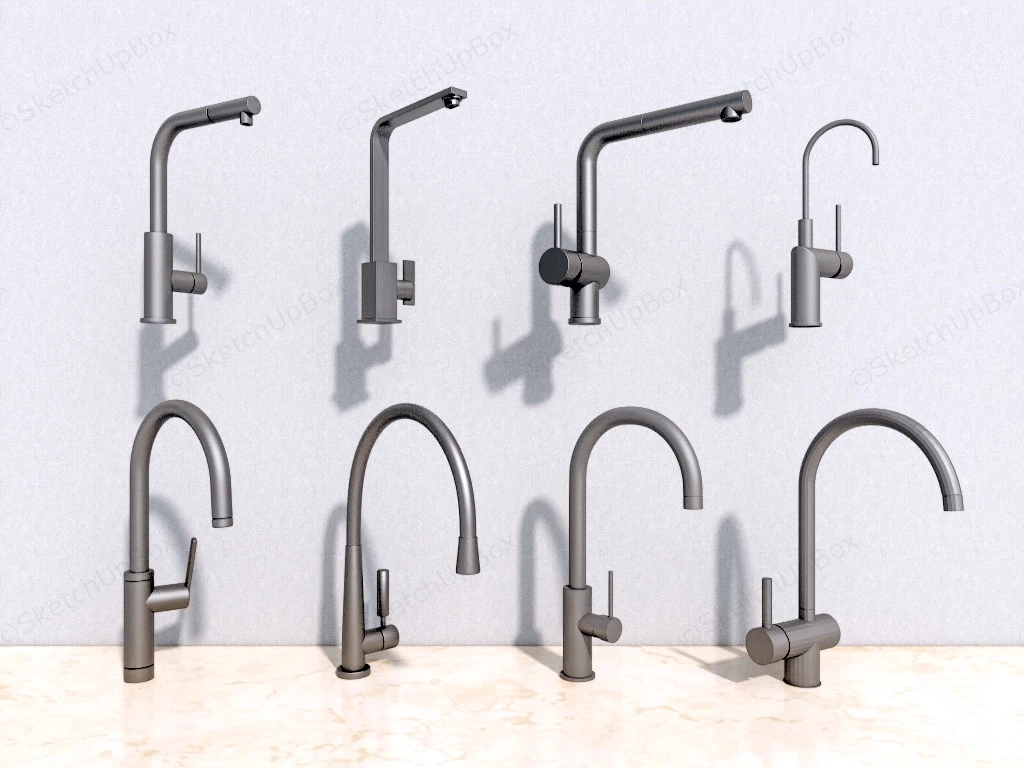 Contemporary Kitchen Faucets sketchup model preview - SketchupBox
