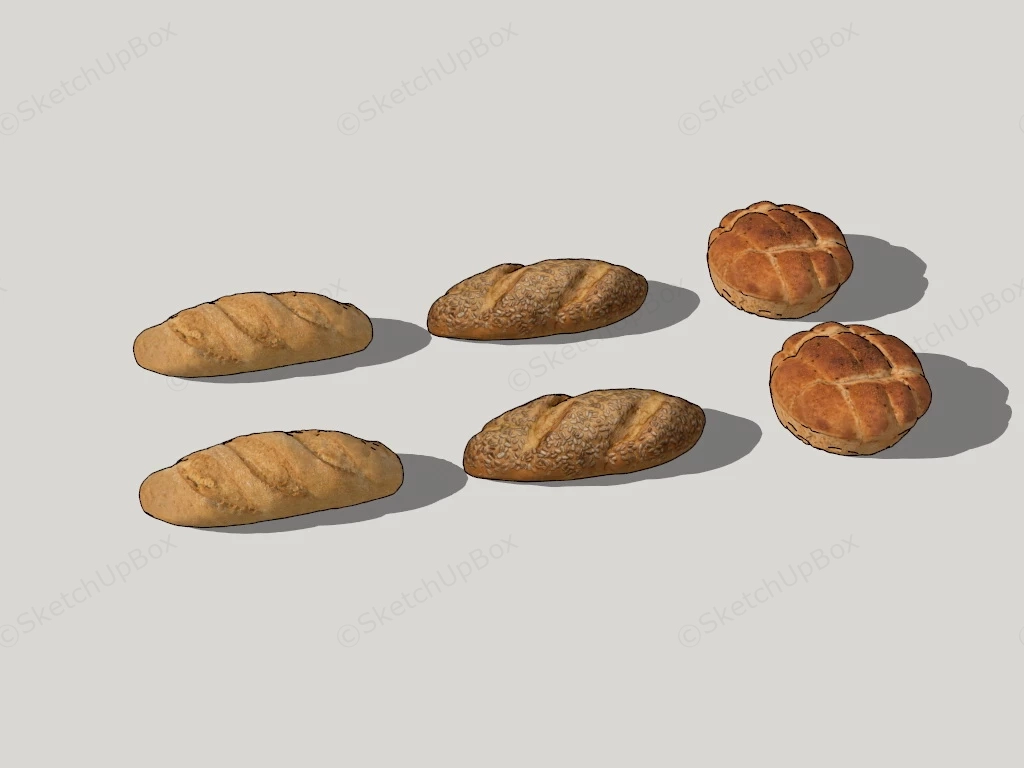 Seeded Breads sketchup model preview - SketchupBox