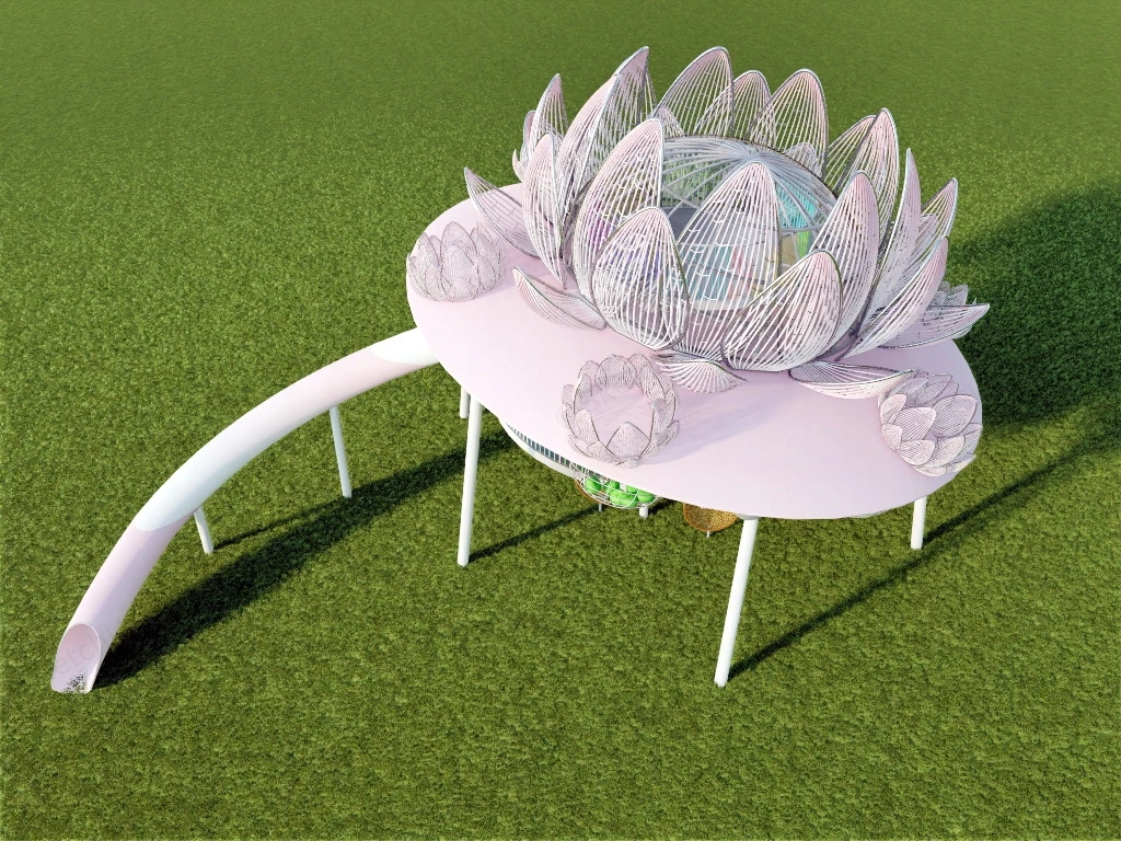 Pink Outdoor Play Structure sketchup model preview - SketchupBox