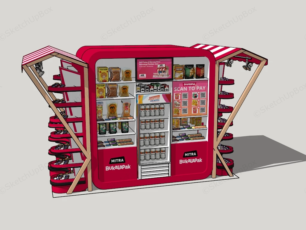 Outdoor Vending Machine sketchup model preview - SketchupBox
