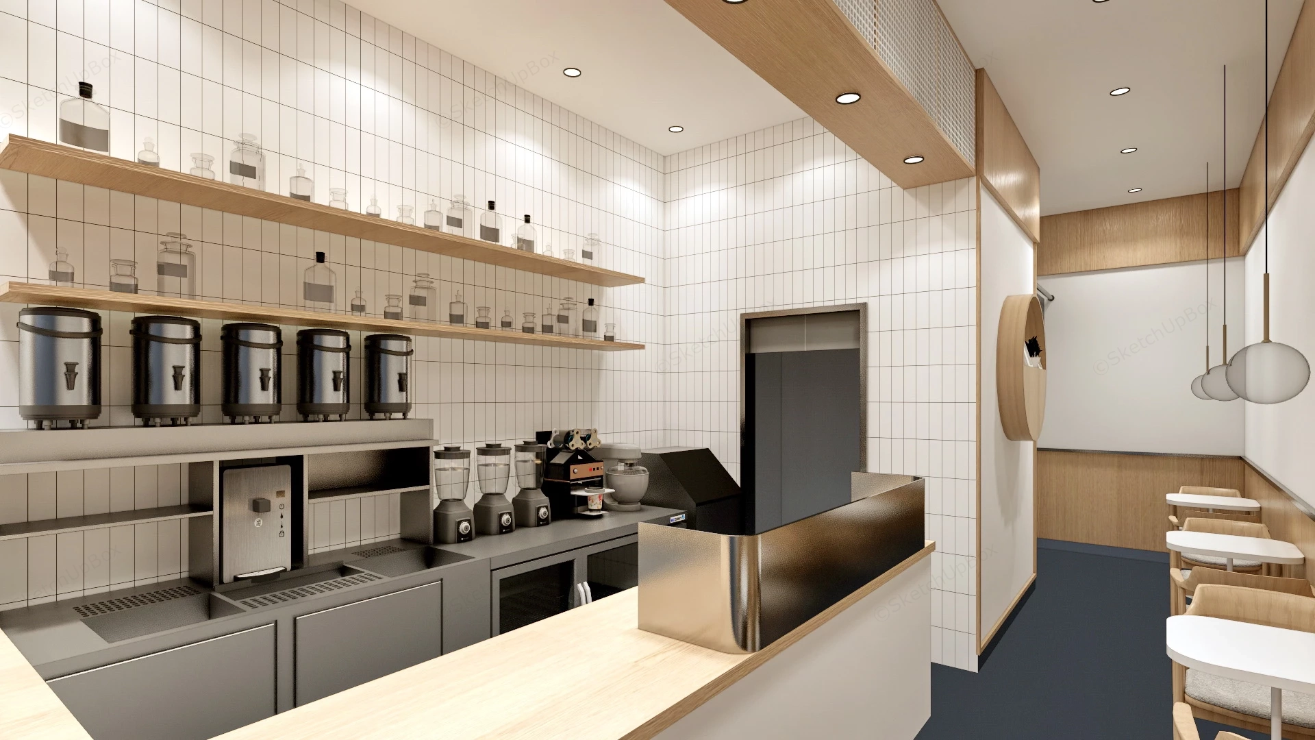 Bubble Tea Shop Design sketchup model preview - SketchupBox