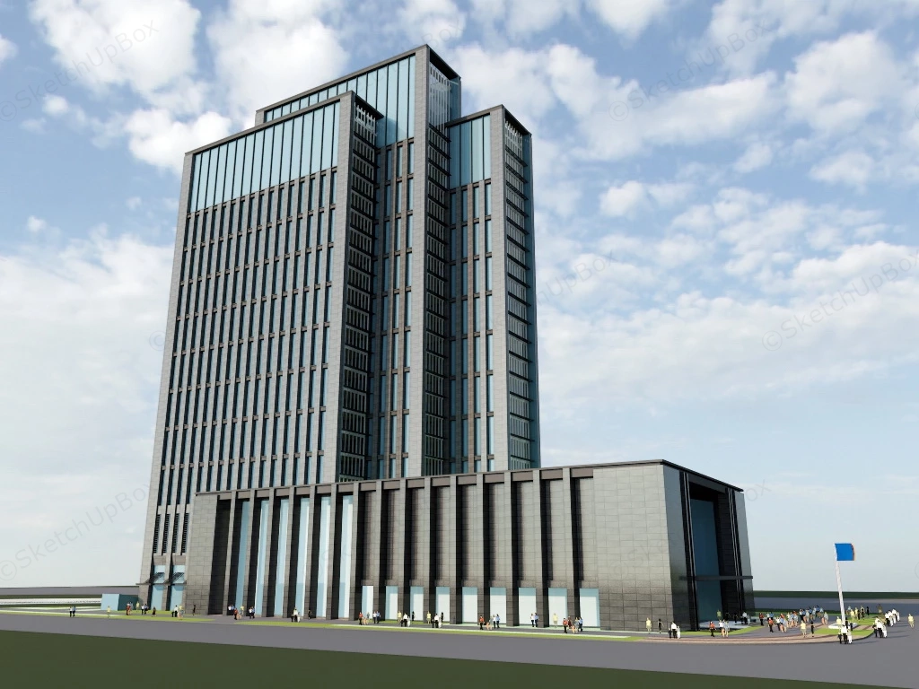 Commercial Bank Headquarter Office Tower sketchup model preview - SketchupBox
