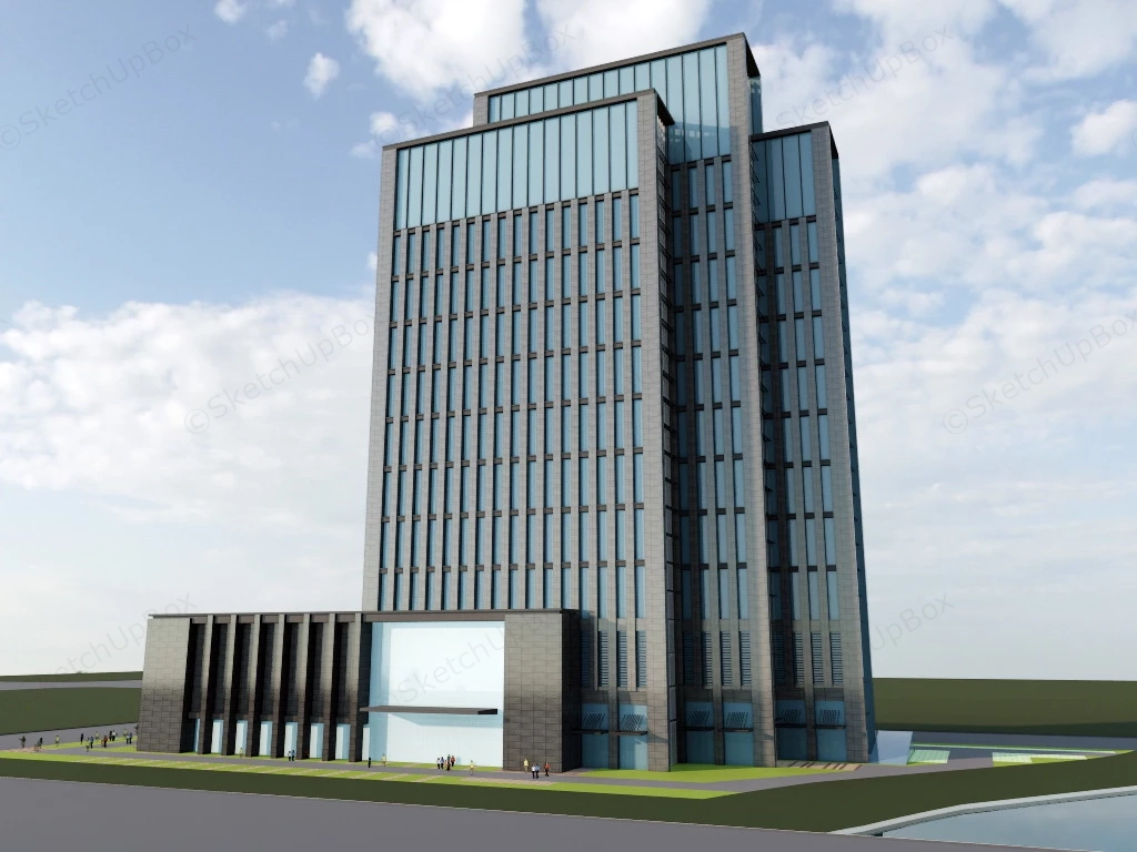 Commercial Bank Headquarter Office Tower sketchup model preview - SketchupBox