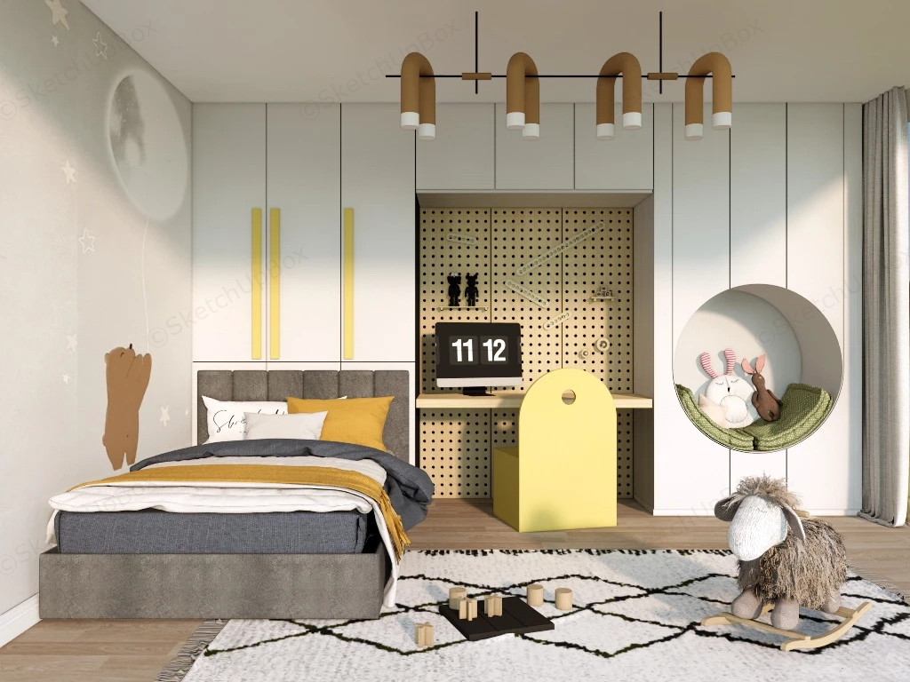 Toddler Boy Bedroom Decor sketchup model preview - SketchupBox