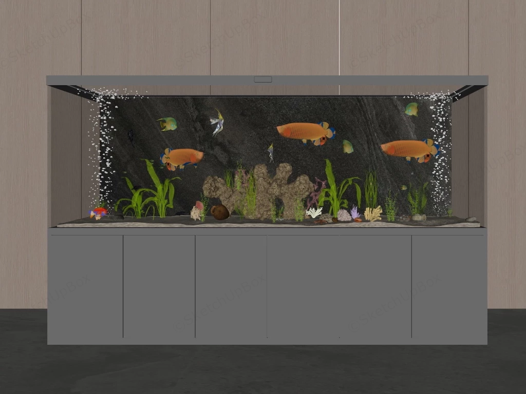 Large Fish Tank Aquarium sketchup model preview - SketchupBox