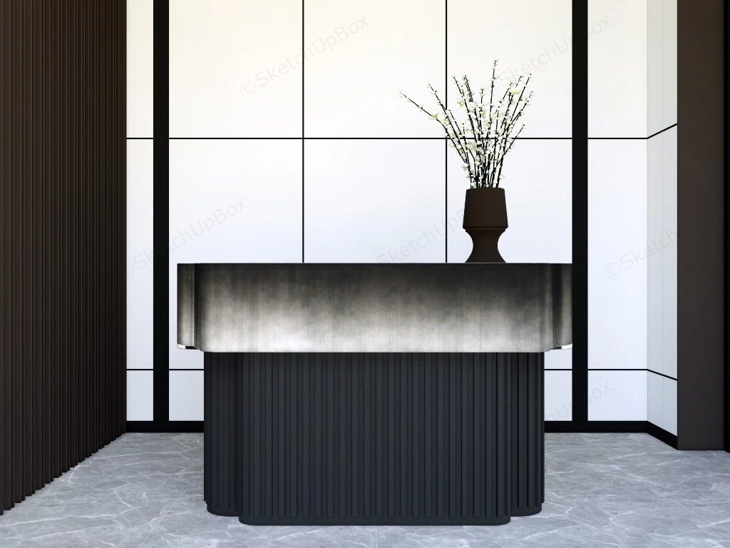 Small Office Reception Desk sketchup model preview - SketchupBox
