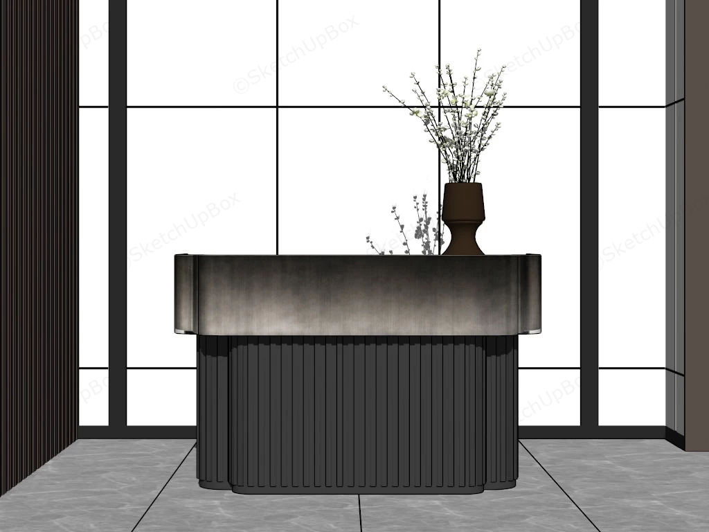 Small Office Reception Desk sketchup model preview - SketchupBox