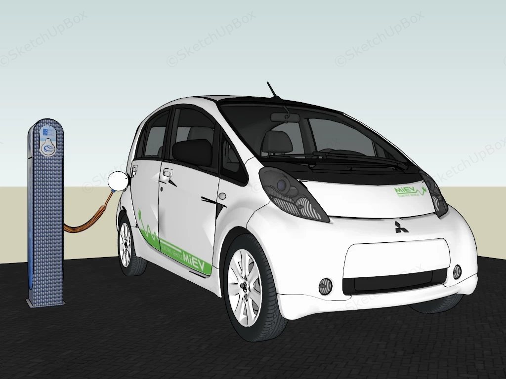 Mitsubishi I MiEV Electric Car sketchup model preview - SketchupBox