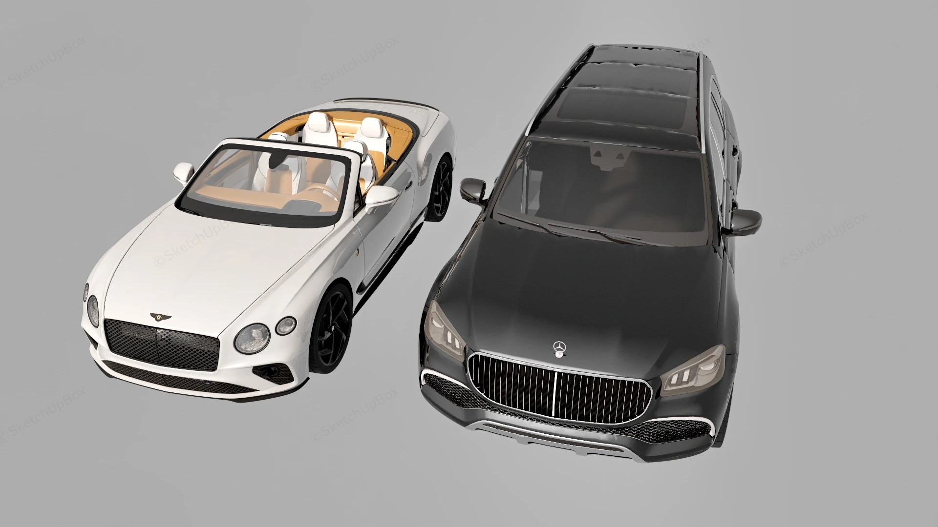 Maybach And Bentley sketchup model preview - SketchupBox