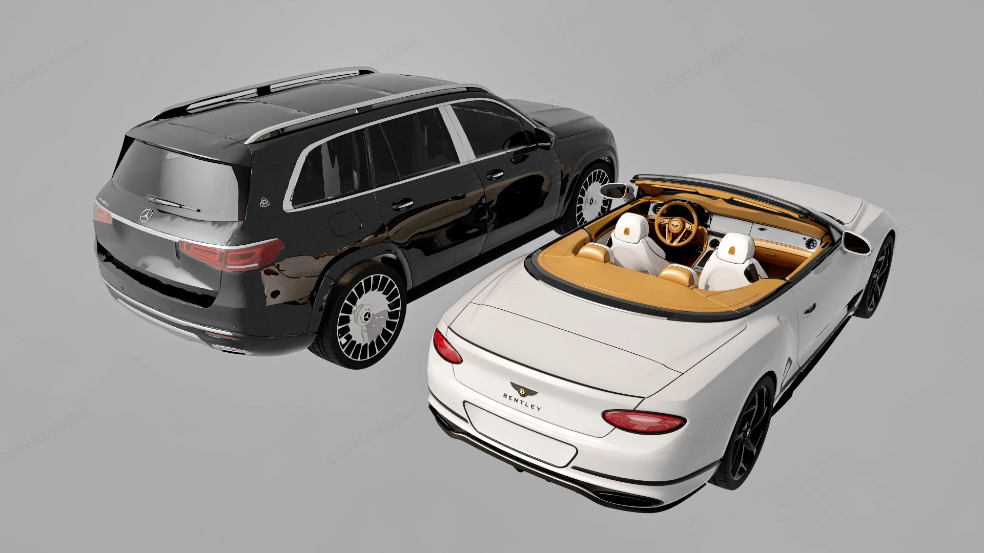 Maybach And Bentley sketchup model preview - SketchupBox