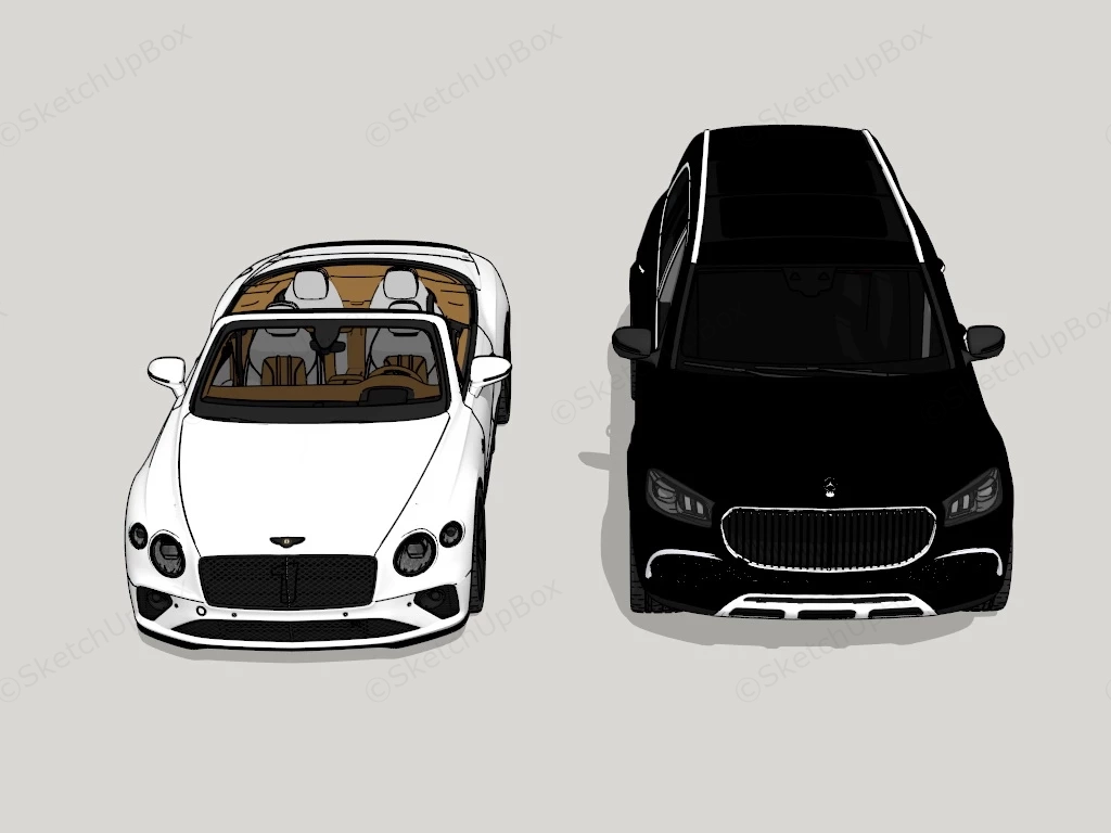 Maybach And Bentley sketchup model preview - SketchupBox