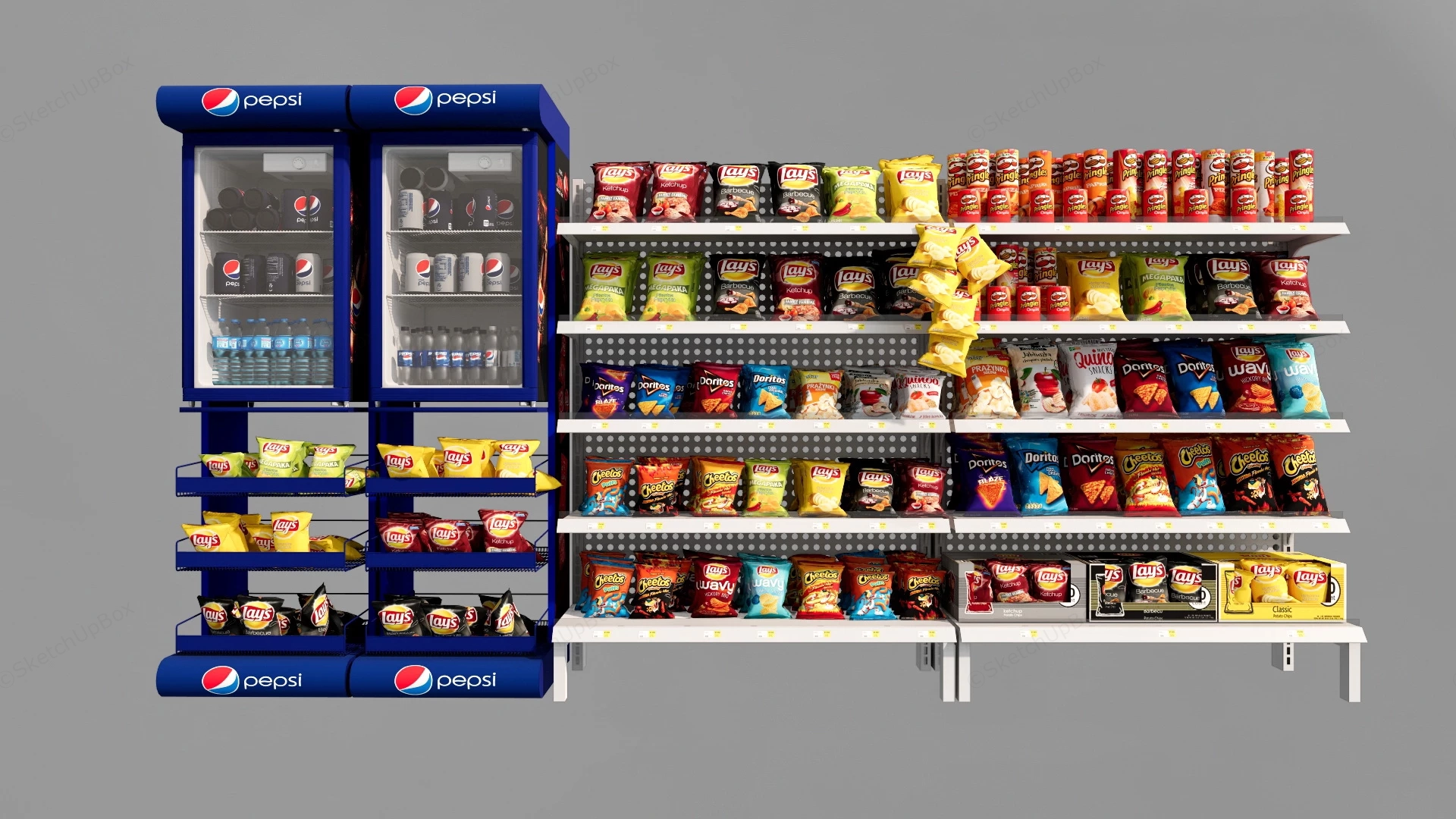 Retail Snack Display Stand sketchup model preview - SketchupBox