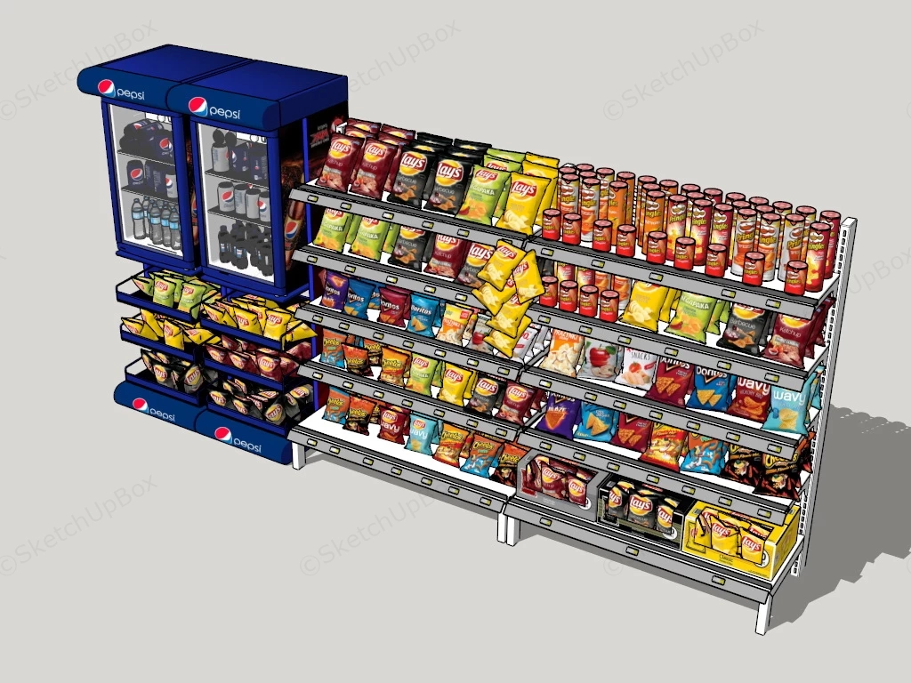 Retail Snack Display Stand sketchup model preview - SketchupBox