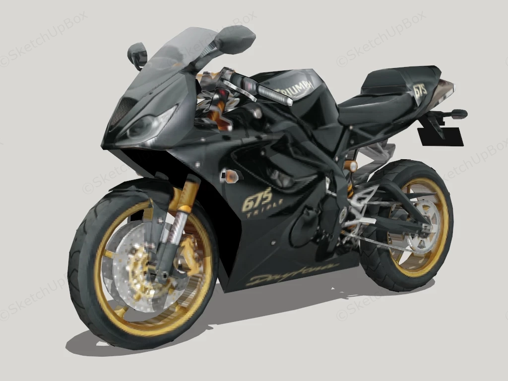Triumph Motorcycle sketchup model preview - SketchupBox