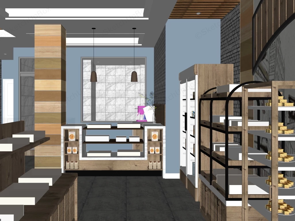 Sweet Bakery Shop sketchup model preview - SketchupBox