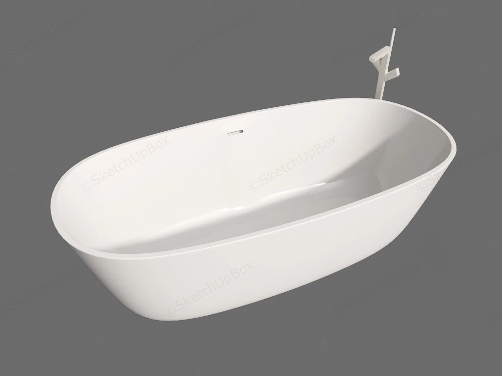 Free Standing Soaking Tub sketchup model preview - SketchupBox